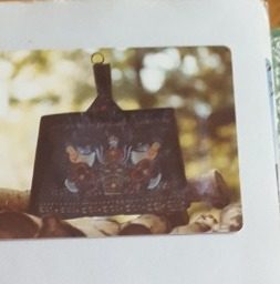 Folk-art painted dustpan